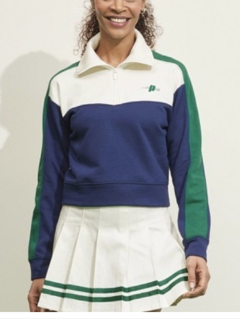 Prince X Target Pickleball Women's Cropped 1/4 Zip Pullover Sweatshirt Size M